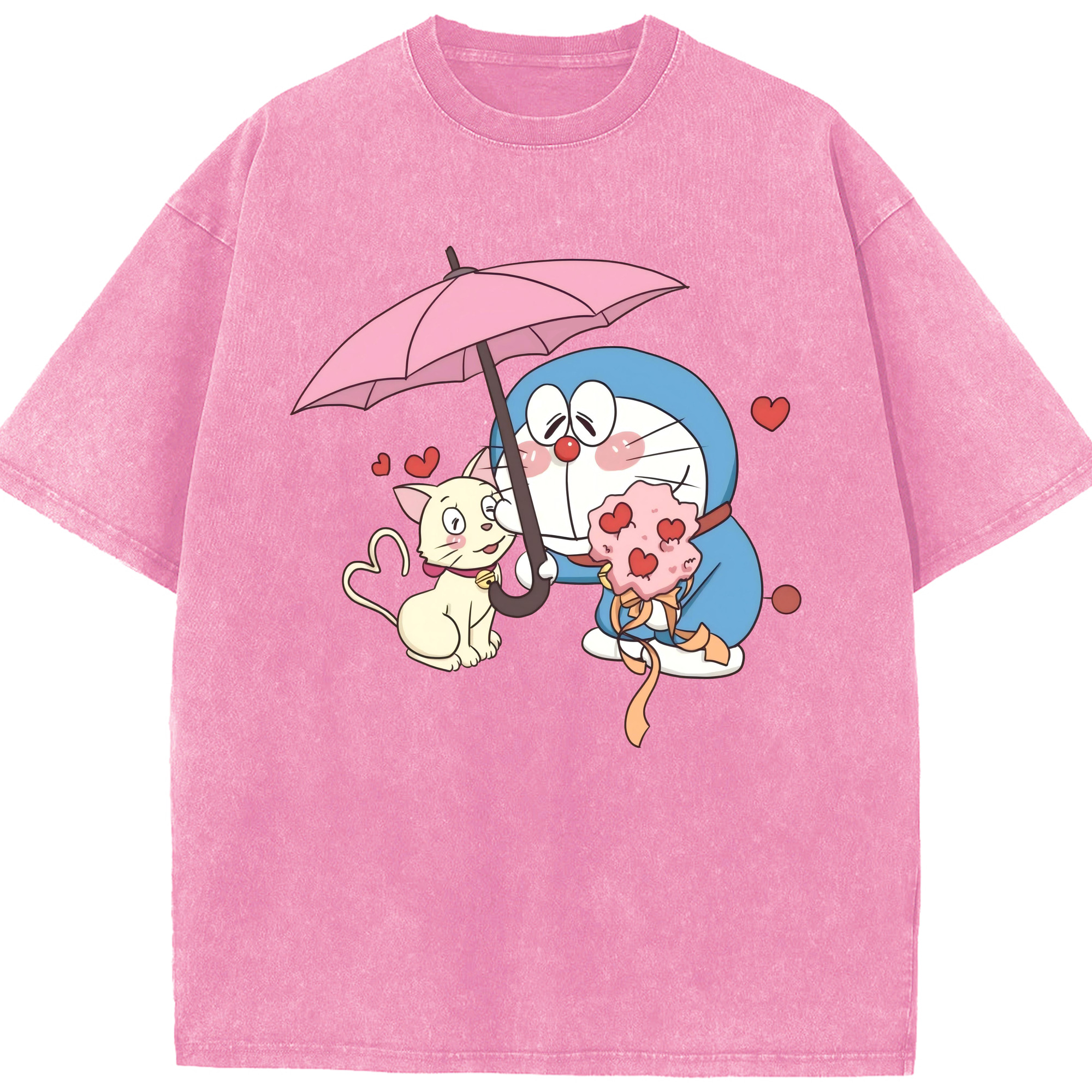 （画像用） ドラえもん Doraemon 綿100% ヴィンテージ風 半袖Tシャツ（フロントプリント）